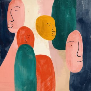 abstract image of faces